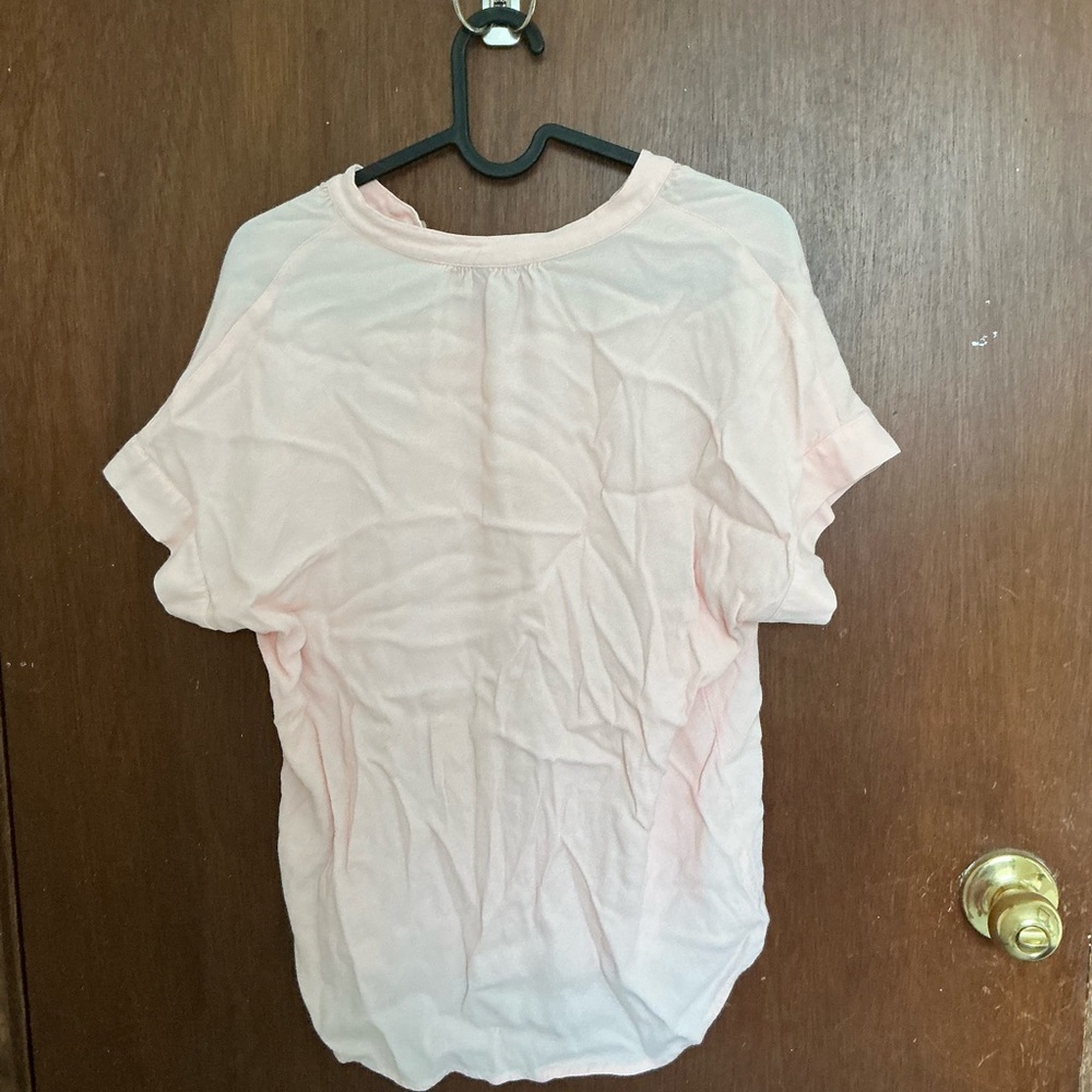 Women's Pink Button-Up Blouse - Picture 4 of 5